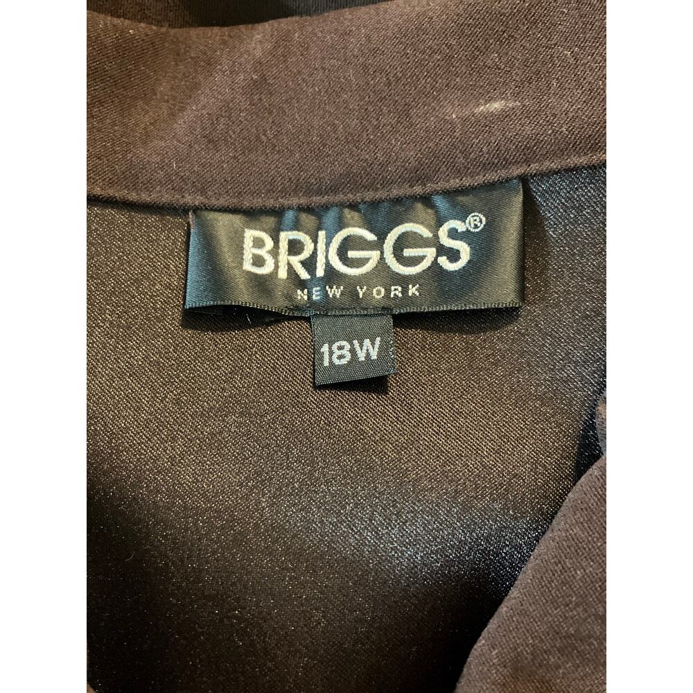 Briggs Women's Brown Faux Suede Full Zip Long Sleeve Collared Jacket | Size 18W - Picture 7 of 9